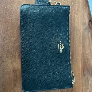 Coach two zipper clutch